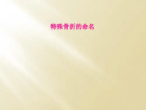 特殊骨折的命名
