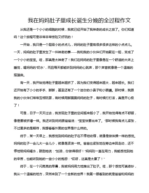 我在妈妈肚子里成长诞生分娩的全过程作文