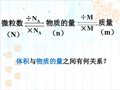 课件_人教版化学必修一化学计量在实验中的应用气体摩尔体积优质PPT课件_优秀版