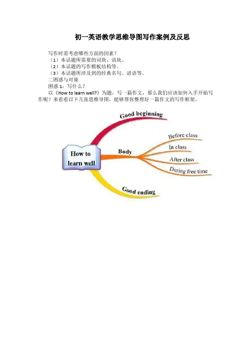 初一英语教学思维导图写作案例及反思