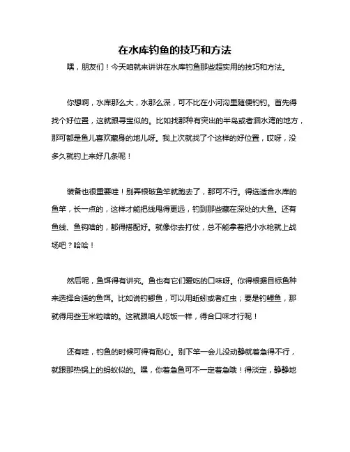 在水库钓鱼的技巧和方法