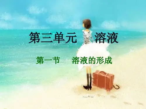 鲁教版九年级化学(上册)第三章第一节 溶液的形成(共27张PPT)