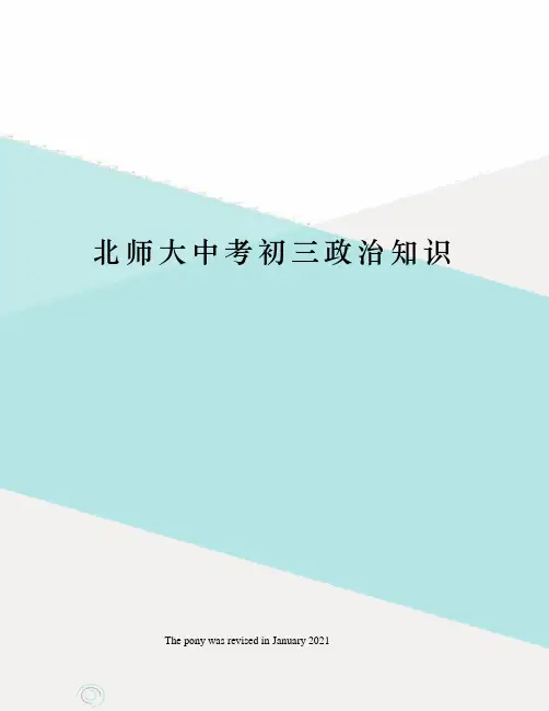北师大中考初三政治知识