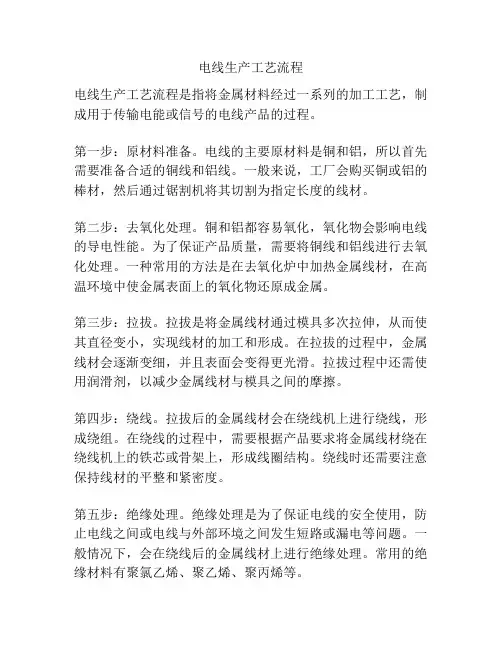 电线生产工艺流程