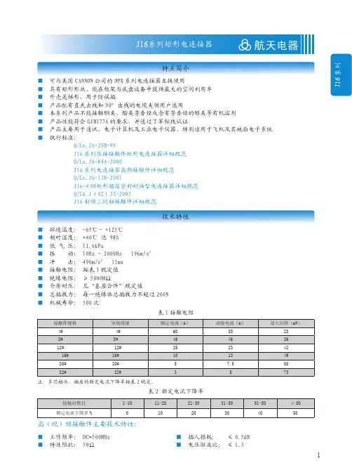 J系列矩形电连接器fj