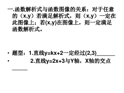 一次函数知识点大总结