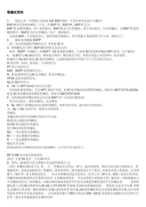 管螺纹资料
