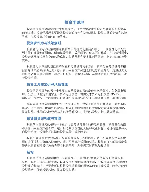 投资学原理