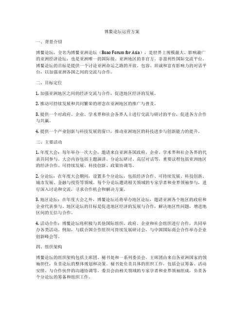 博鳌论坛运营方案