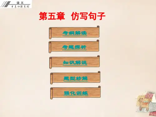 中考语文冲刺复习第五章仿写句子课件