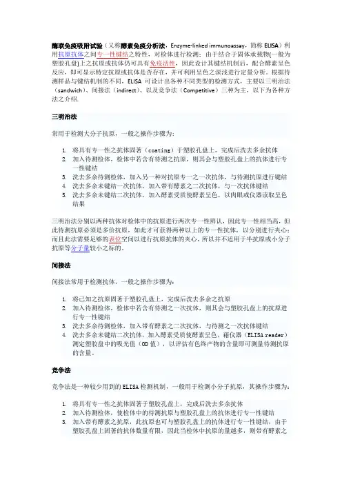 酶联免疫法