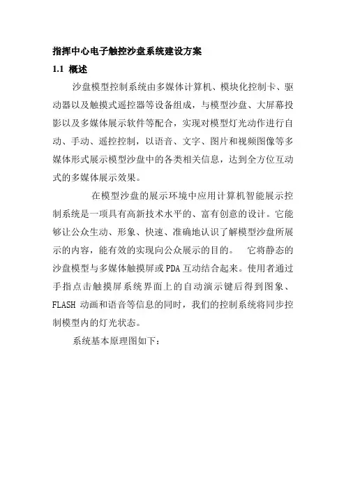 指挥中心电子触控沙盘系统建设方案