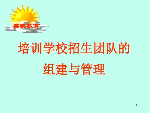 培训学校招生团队的组建与管理