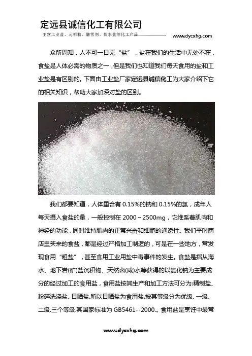 工业盐厂家