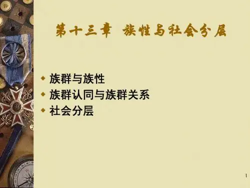 人类学概论第十三章 族性与社会分层_