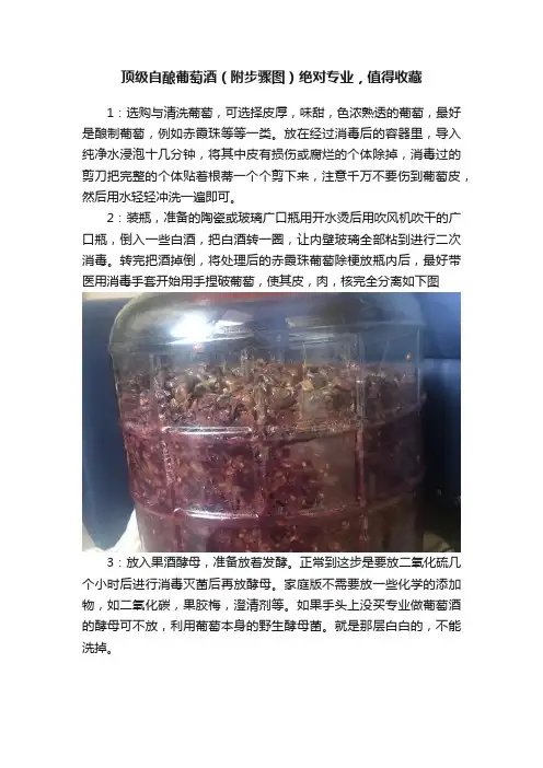 顶级自酿葡萄酒(附步骤图)绝对专业,值得收藏