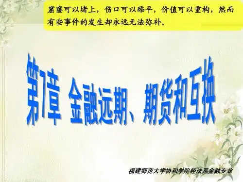 第7章 金融远期、期货与互换