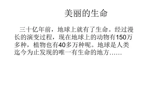 四年级上册品德与社会PPT教学课件：美丽的生命 人教新课标 (共60页)