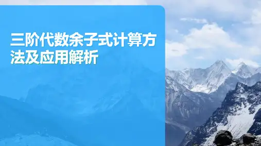 三阶代数余子式的计算例题