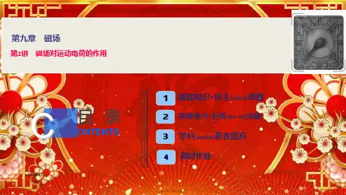 高三物理一轮复习第九章第2讲磁场对运动电荷的作用课件