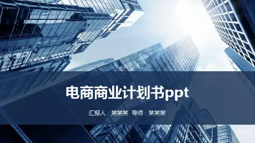 电商商业计划书ppt