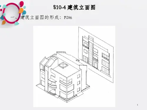建筑立面图一、建筑立面图的形成