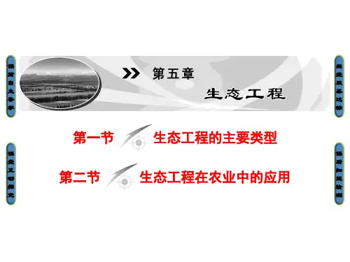 生态工程的主要类型第节生态工程在农业中的应用课件-浙科版高中生物选修3