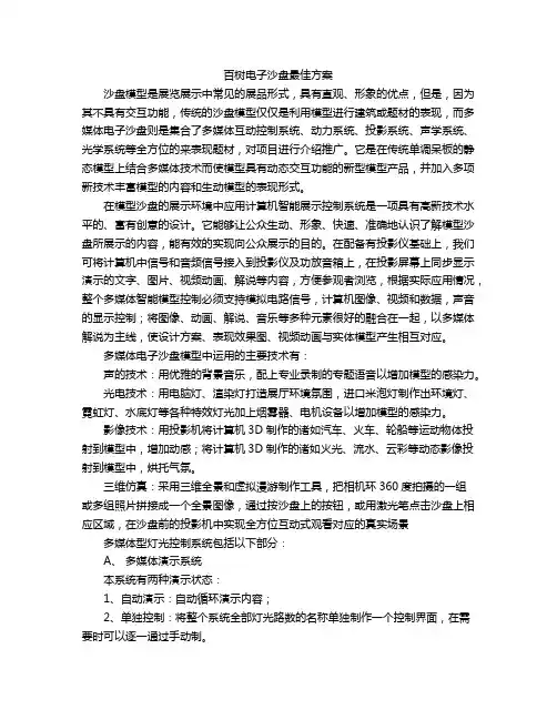 百树电子沙盘最佳方案