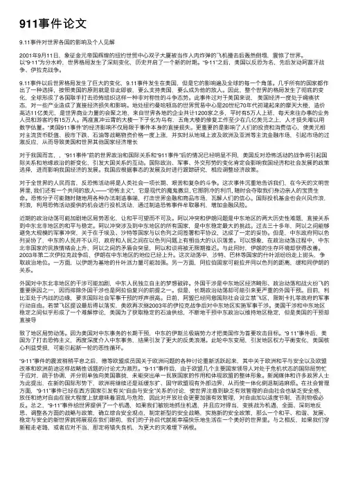 911事件论文