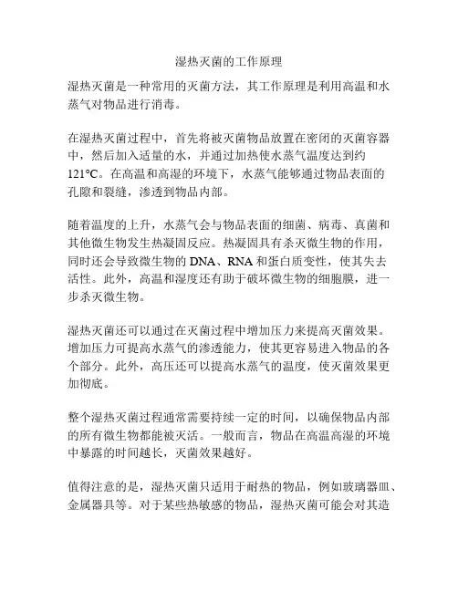 湿热灭菌的工作原理