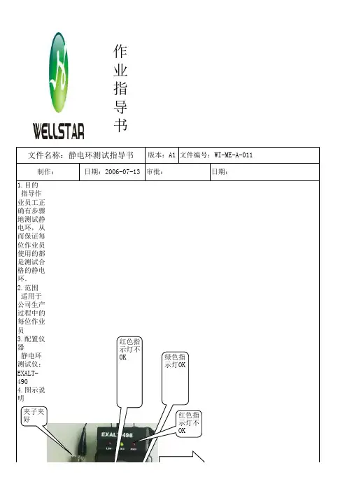 静电环测试作业指导