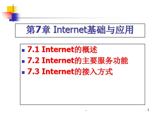 互联网基础与应用PPT课件