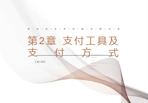 支付工具及支付方式