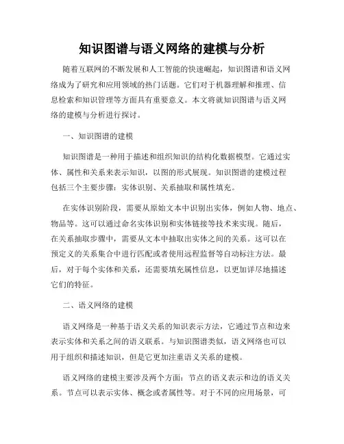 知识图谱与语义网络的建模与分析