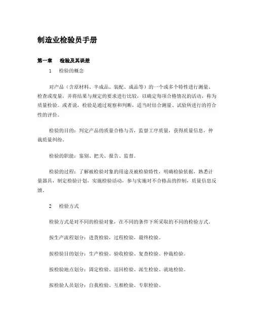制造业检验员手册