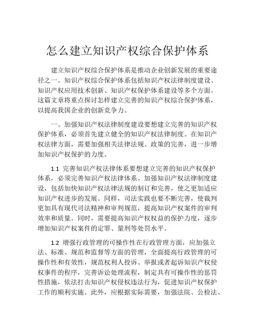 怎么建立知识产权综合保护体系
