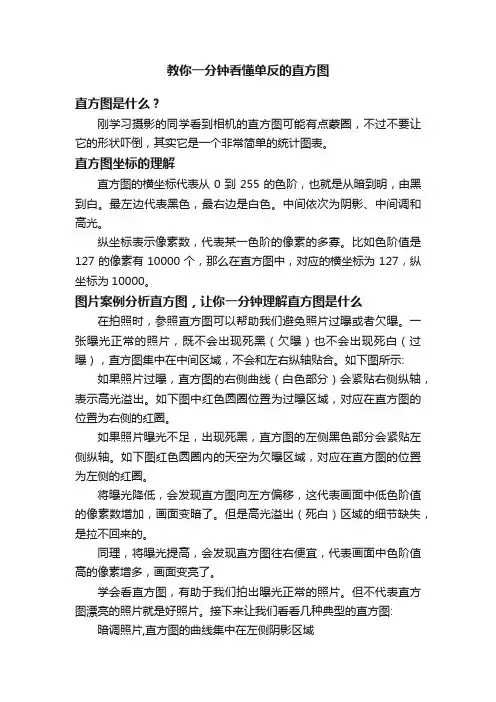 教你一分钟看懂单反的直方图