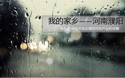 我的家乡ppt区域经济学课件