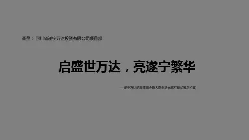 遂宁万达亮灯仪式策划方案