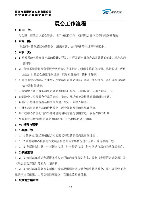 展会工作程序