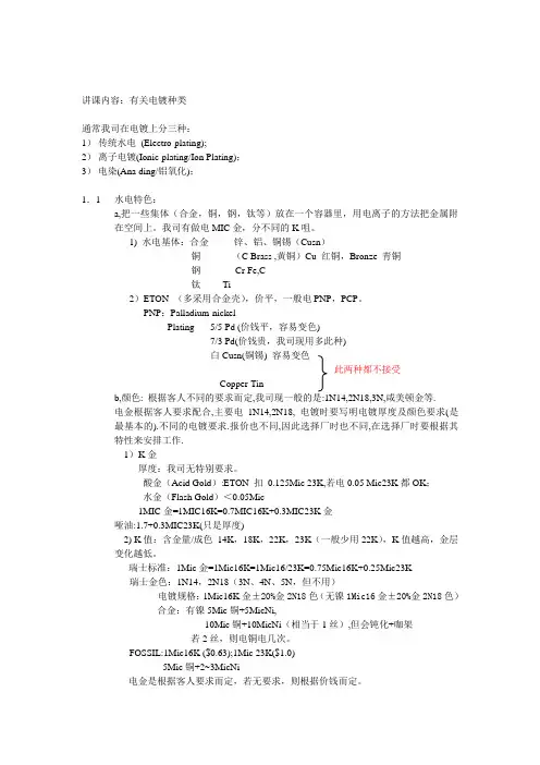 电镀知识