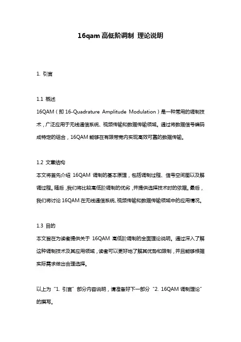 16qam高低阶调制_理论说明