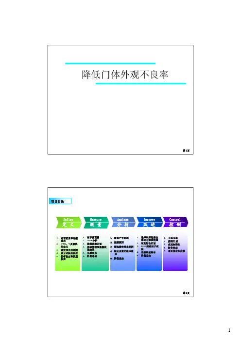 6西格玛项目报告