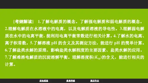 2020届高考化学一轮复习弱电解质的电离平衡PPT课件(60张)