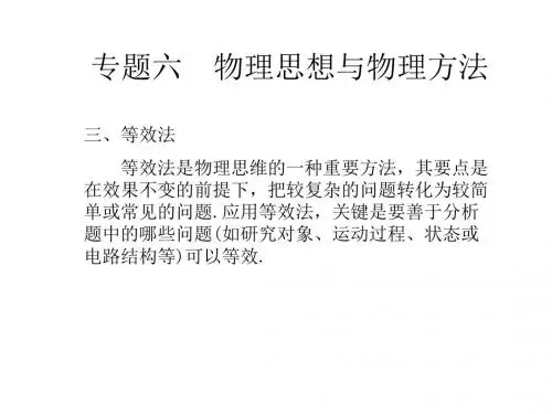 高考物理思想与物理方法2(教学课件201908)
