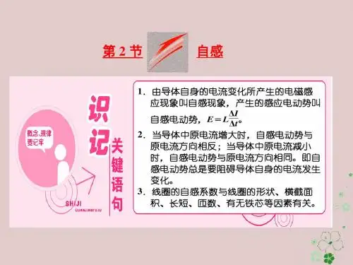 高中物理第2章楞次定律和自感现象第2节自感课件鲁科版选修3_2