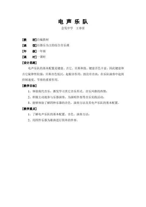 电 声 乐 队