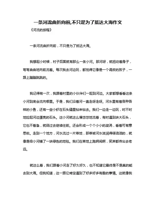 一条河流曲折向前,不只是为了抵达大海作文