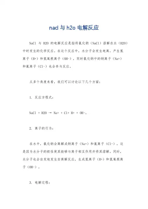 nacl与h2o电解反应