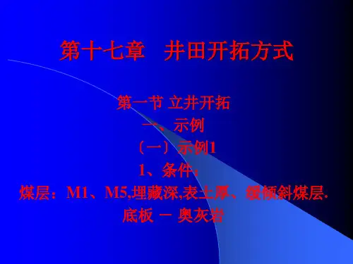 采煤方法之第十七章井田开拓方式